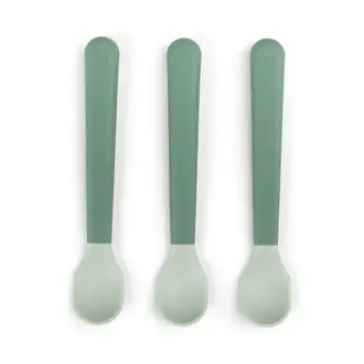Done by Deer Foodie Easy-grip Baby Spoon 3-Pack - Green