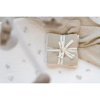 Baby's Only Hydrofiele doek Tender linen/wit - 65x65 - 2-pack