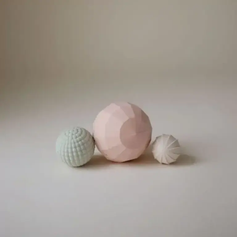 Mushie Nesting Spheres Sensory Toy Blush