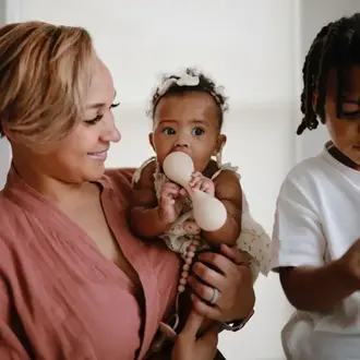 Mushie Rattle Toy Silicone Shifting Sand