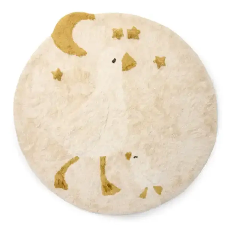 Little Dutch Vloerkleed rond - Wit - Newborn Naturals - Little Goose