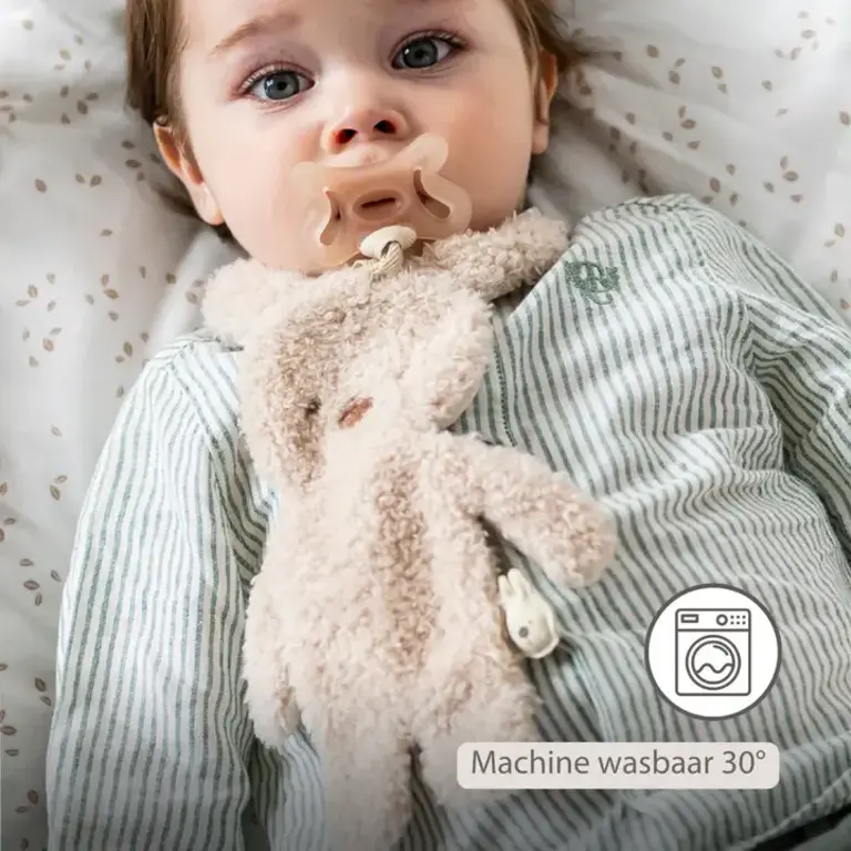 Nattou Teddy Baby Fopspeendoekje - Konijn - 26 cm - Ecru