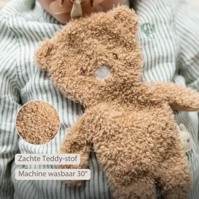 Nattou Teddy Baby Fopspeendoekje - Beer - 26 cm - Beige