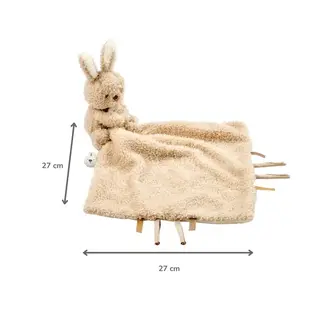 Nattou TEDDY Baby Knuffeldoekje met Knuffel - 27 x 27 cm - Beige