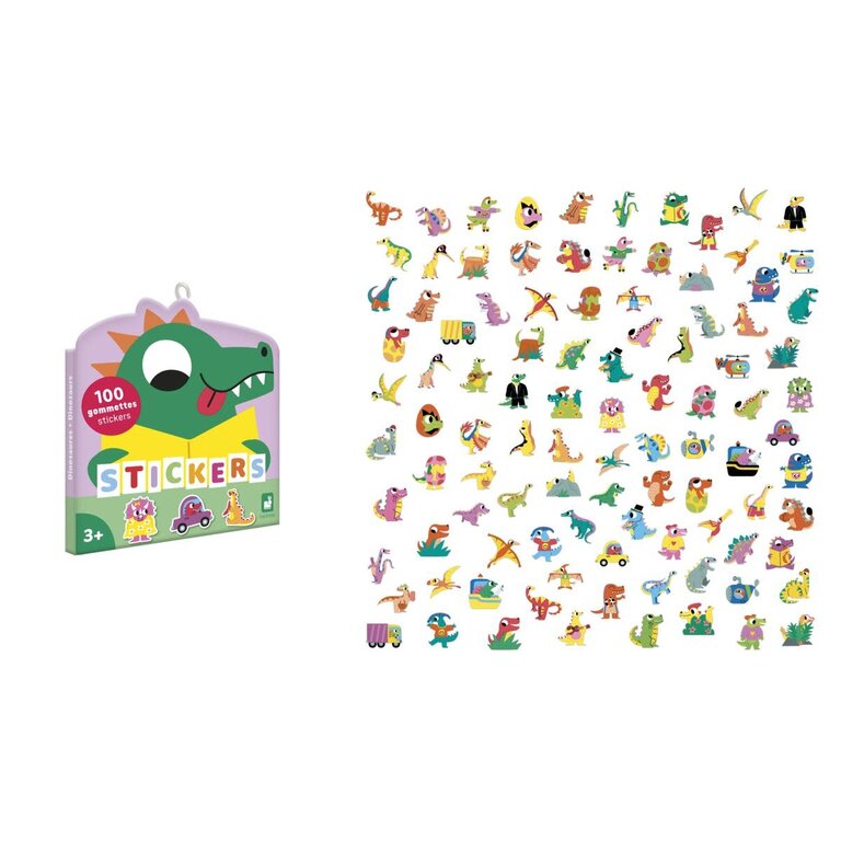 Janod Dinosaurusstickers 100Pcs