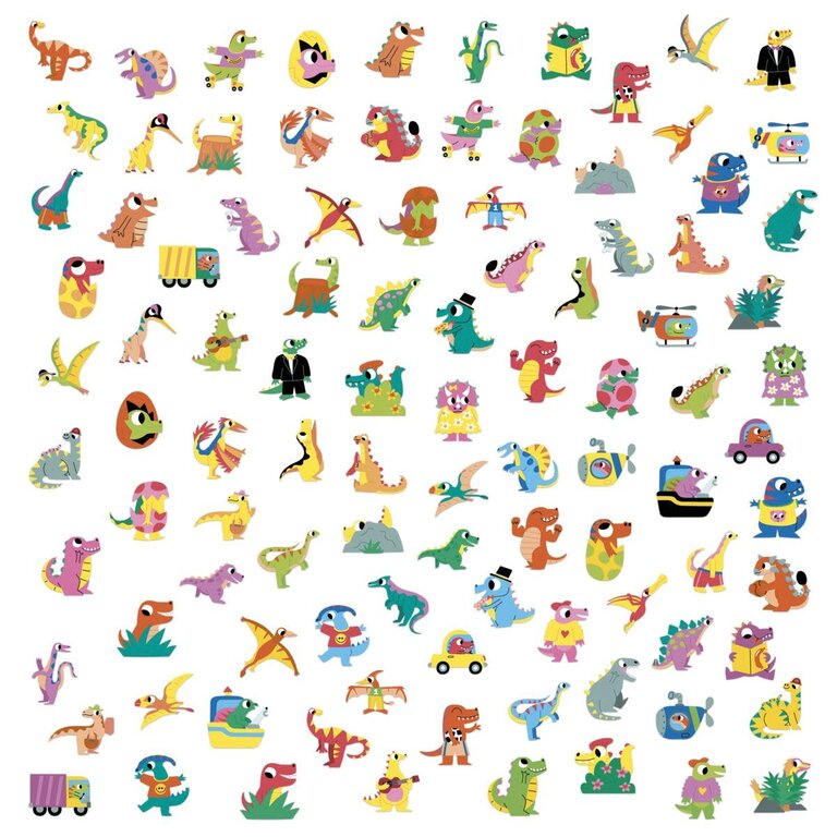 Janod Dinosaurusstickers 100Pcs