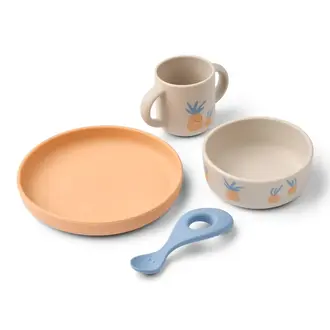 Liewood Vivi Printed Tabelware Set - Pineapple/Sandy
