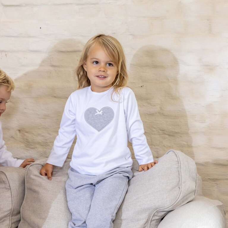 Living Nature Pyjama 2-delig voor meisjes Colette – Wit/Grijs