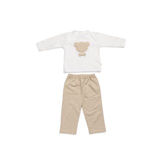 Living Nature Pyjama 2-delig voor jongens en meisjes Cedric – Wit/Beige