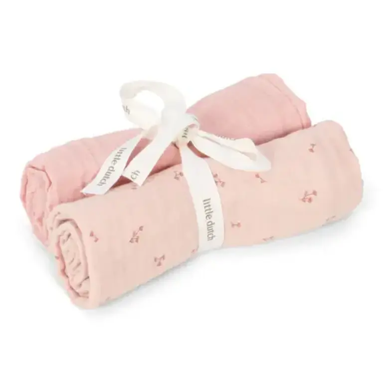 Little Dutch Swaddle - Roze - Pure Blossom 70x70cm