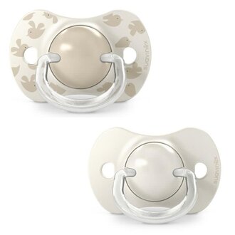Suavinex Set 2 Symmetrische fopspeen SX Pro 6/18m Birdies Beige