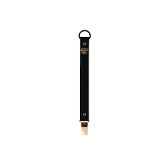 Bjällra of Sweden Pacifier Clip Faux Leather - Black Leather