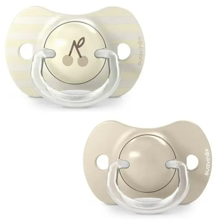 Suavinex Set 2 Symmetrische fopspeen SX Pro - Birdies Beige