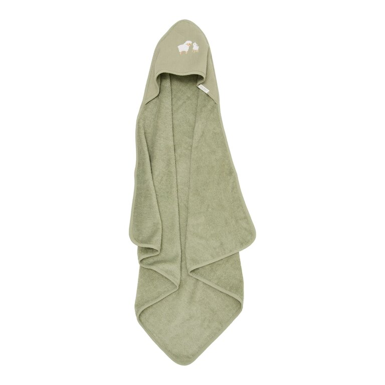 Little Dutch Badcape geborduurd Little Farm - 75x75cm