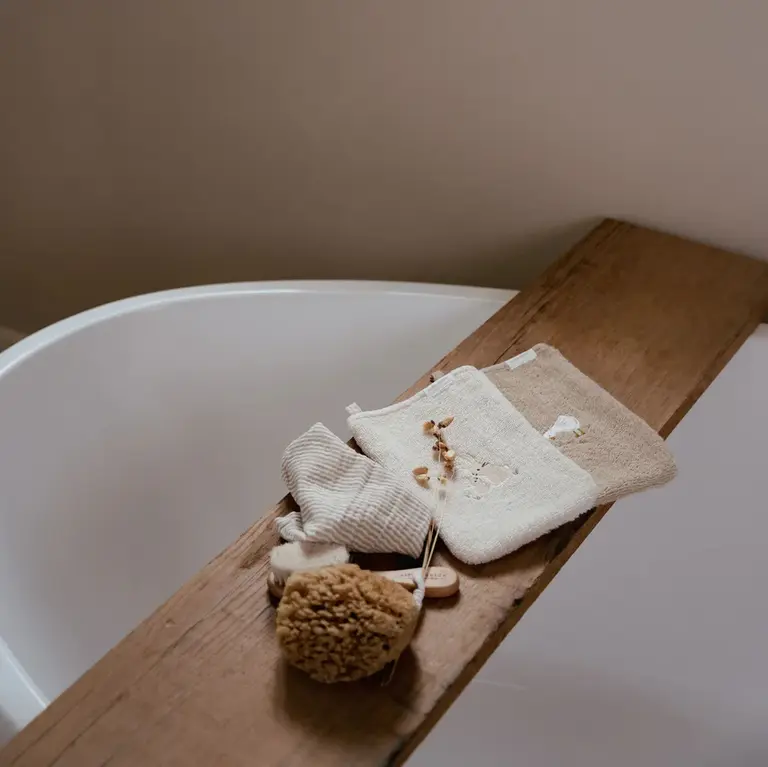 Little Dutch Washandjes set - Wit - Newborn Naturals - Baby Bunny