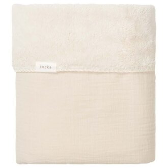 Koeka Ledikantdeken Teddy Faro - Warm White - 100x150