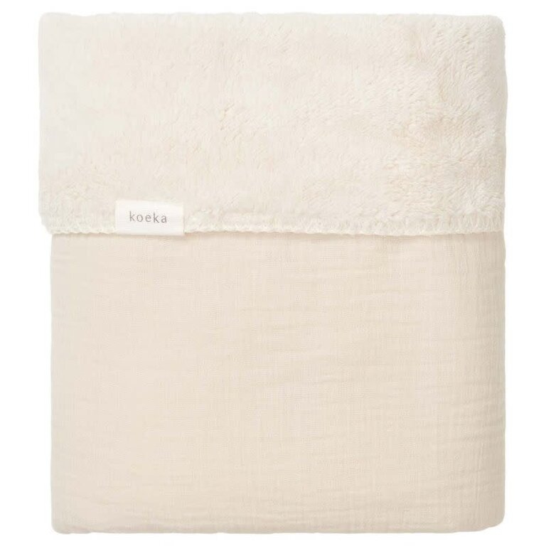 Koeka Ledikantdeken Teddy Faro - Warm White - 100x150