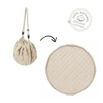 Play & Go Opbergzak/Speelkleed - Stripes Blue Organic