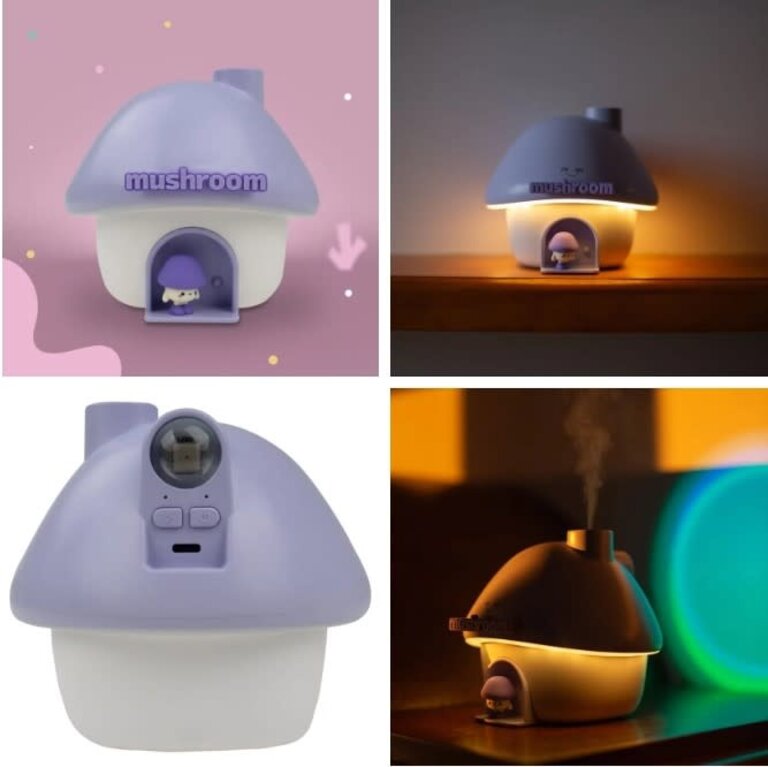 Mary's Luchtbevochtiger - Mushroom House Purple