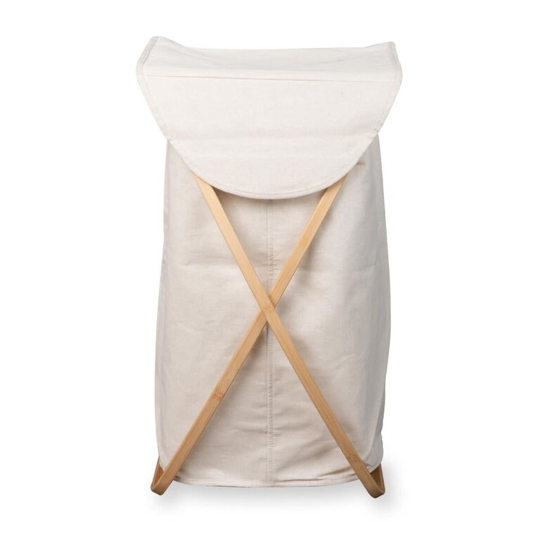 Quax Linnen Wasmand - Opvouwbaar - Beige-Naturel