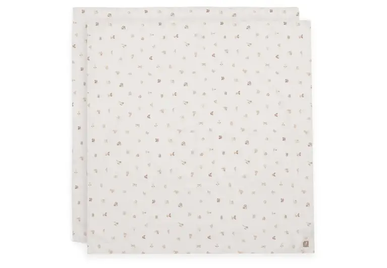 Jollein Hydrofiele Doek Large 115x115cm - Animal Friends - 2 Stuks