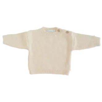 Bla Bla Bla Pullover Gebreid Seedpearl - Ecru