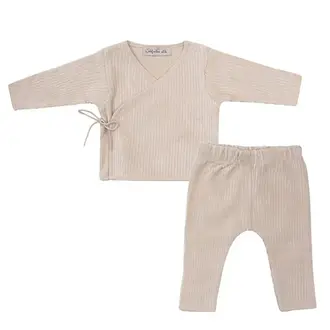 Witlof for Kids Set 2-delig Velvet Rib Soft Sand