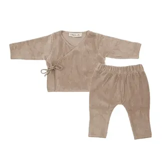 Witlof for Kids Set 2-delig Velvet Rib Urban Taupe