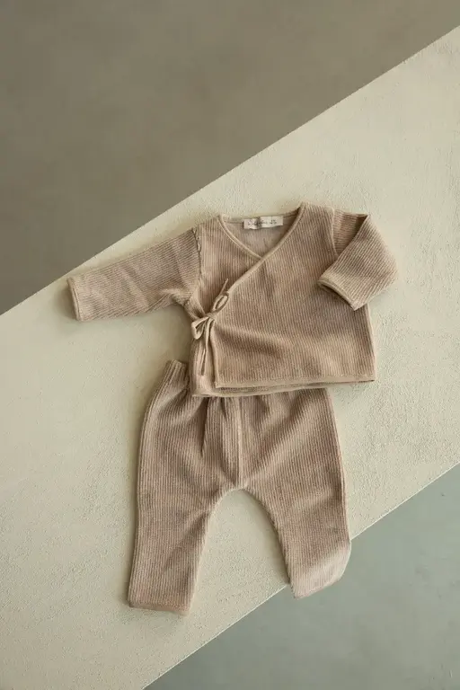 Witlof for Kids Set 2-delig Velvet Rib Urban Taupe