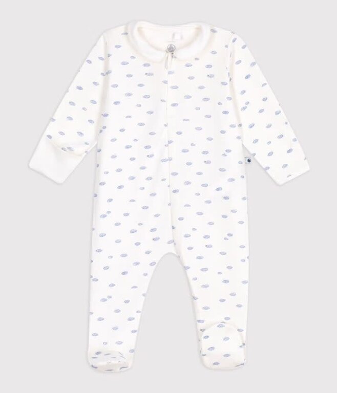 Petit Bateau Katoenen babypyjama met wolkjesprint