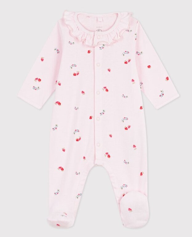 Petit Bateau Katoenen babypyjama met bloemenprint