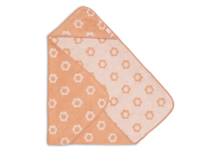 Jollein Badcape Badstof Jacquard Flower 75x75cm