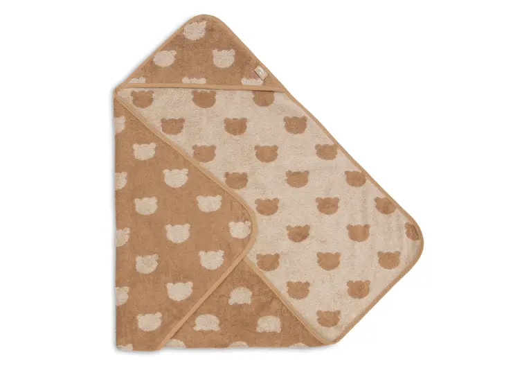 Jollein Badcape Badstof Jacquard Teddy Bear 75x75cm