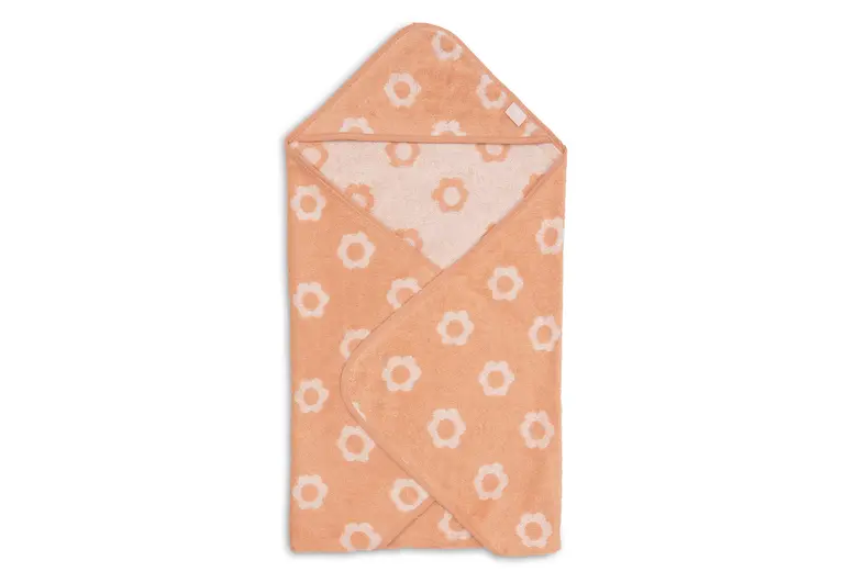 Jollein Badcape Badstof Jacquard Flower 75x75cm