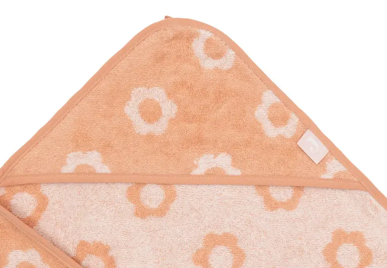 Jollein Badcape Badstof Jacquard Flower 75x75cm