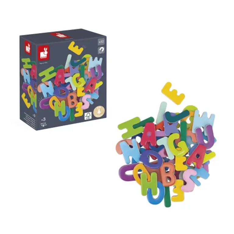 Janod 52 magnetische letters (hout)