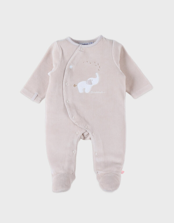 Noukie's Pyjama uit fluweel beige - Bali