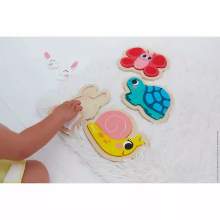 Janod 4 Evoluerende puzzels - Tuindieren