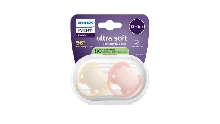 Avent Fopspeen +0m Soft roze/beige