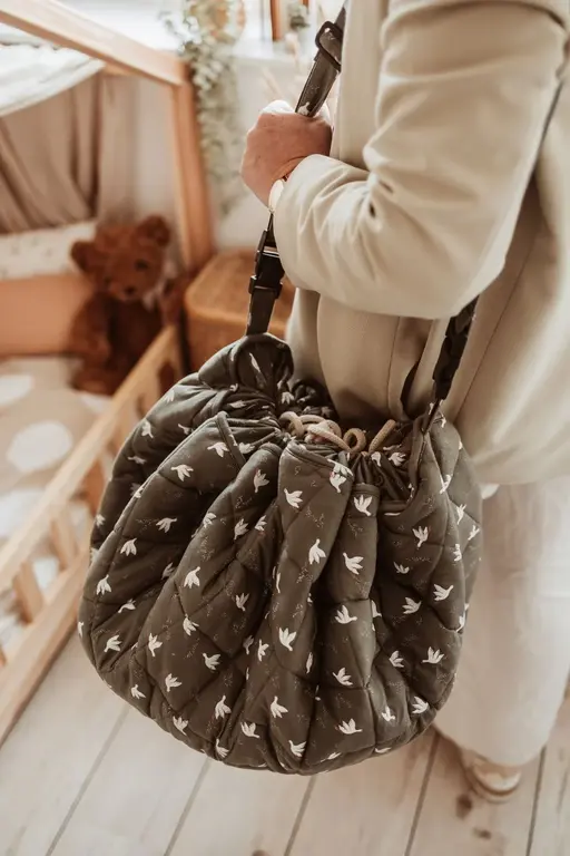 Play & Go Opbergzak/Speelmat - Birds Organic