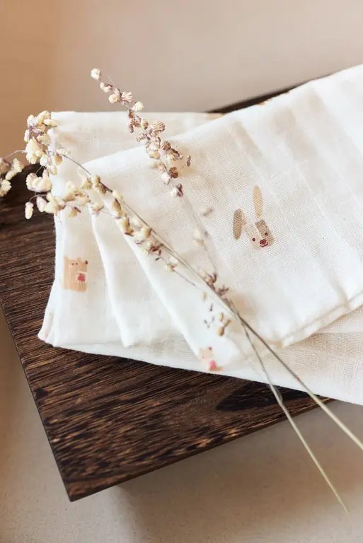 Jollein Washandje Hydrofiel - Animal Friends - 3 Stuks