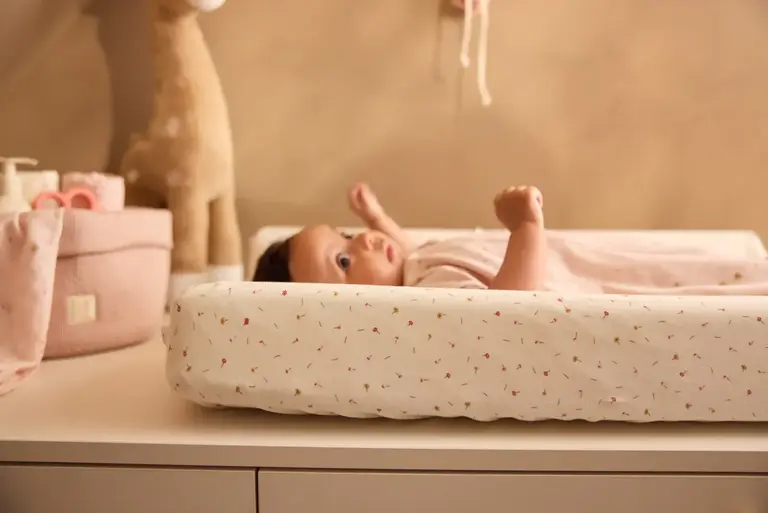 Jollein Aankleedkussenhoes - Pretty Picnic - Flower Drops