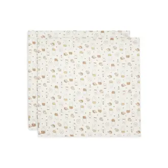 Jollein Hydrofiele Doek Large 115x115cm - Miffy Family Farm - 2 Stuks