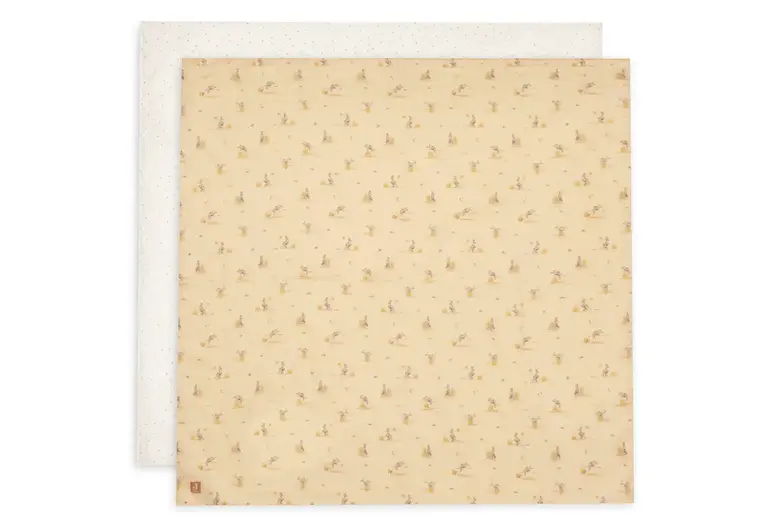 Jollein Hydrofiele Doek Large 115x115cm - Kangaroots - 2 Stuks