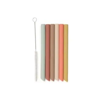 Jollein Siliconen Rietjes - Mixed Shades 6-pack