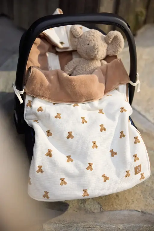 Jollein Voetenzak Mini Teddy Bear Waffle