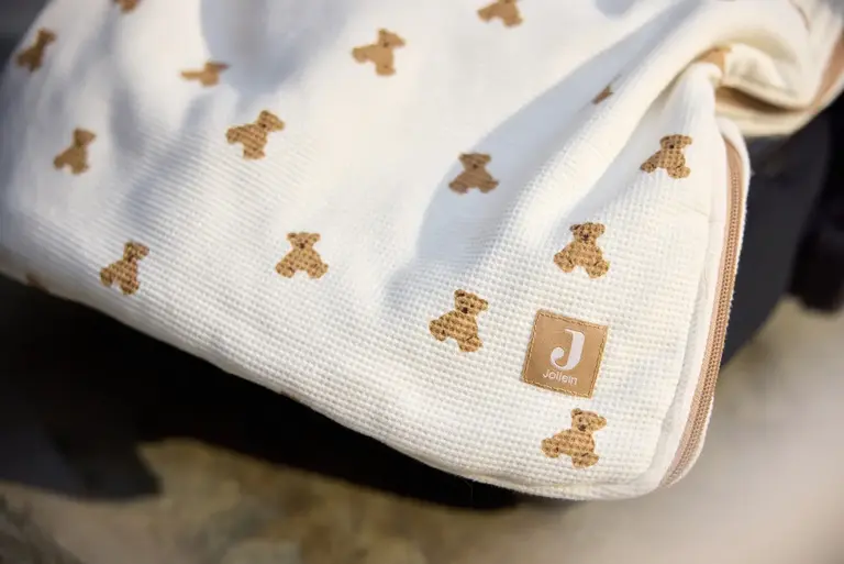 Jollein Voetenzak Mini Teddy Bear Waffle