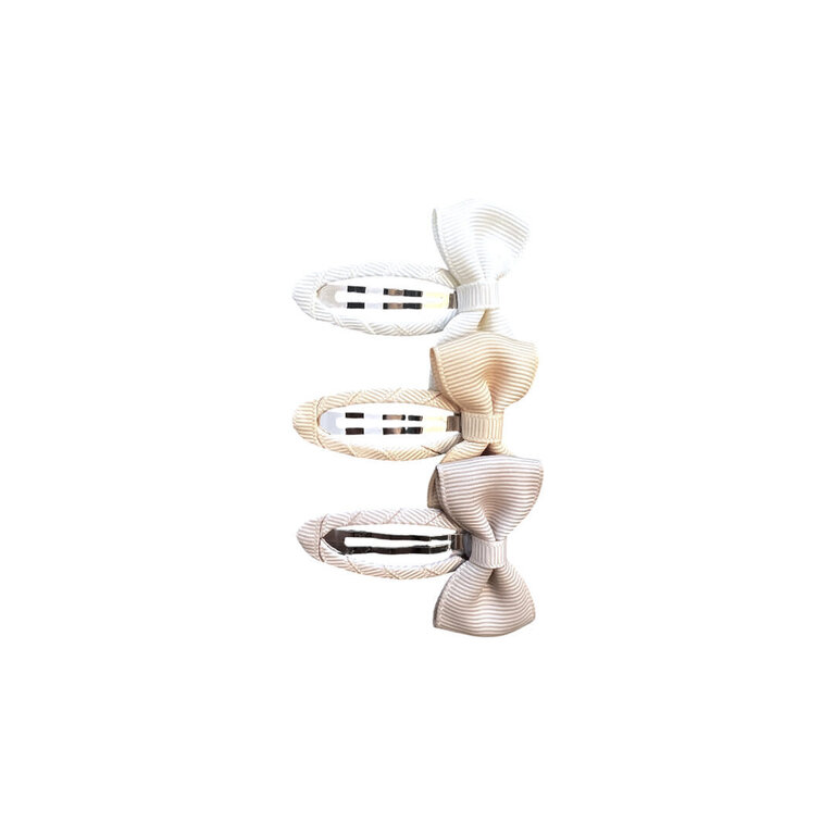 Busy Lizzie Barrette - White - 3pack