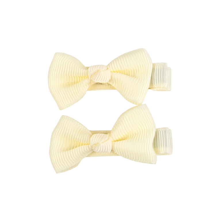 Busy Lizzie Hair Clips - Mini Bows - Offwhite