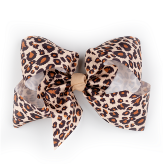 Busy Lizzie Hair clip - Bow 15 cm - Leopard